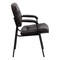 Emma and Oliver Faux Leather Executive Reception Chair with Powder Coated Frame